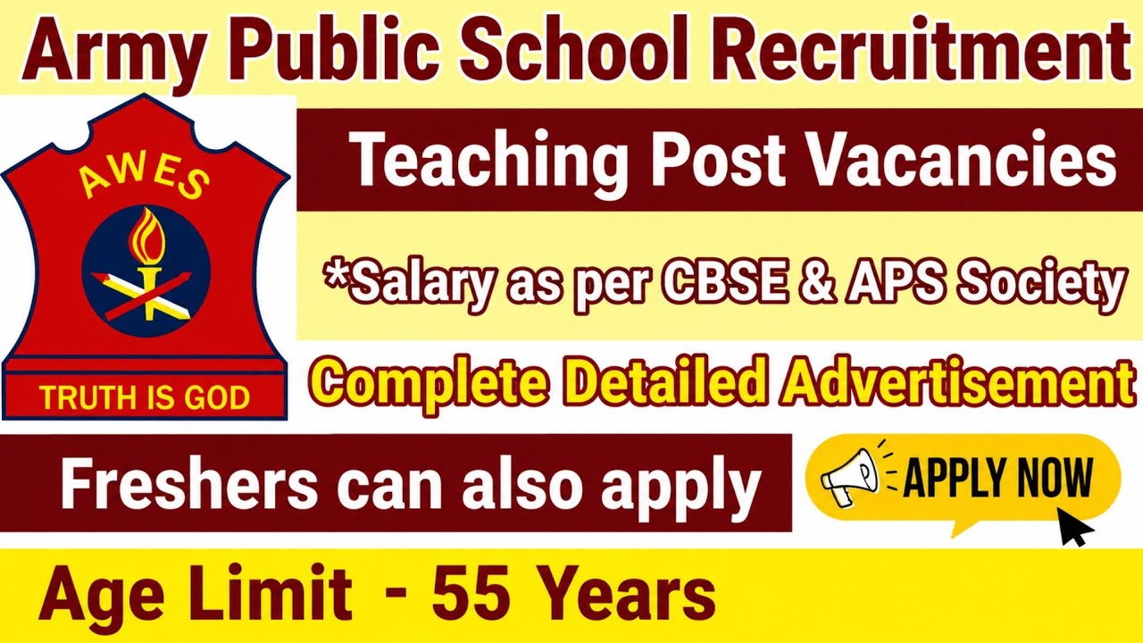Army Public School Vacancy 2026  PGT TGT PRT Job #armypublicschoolvacancy #pgtjobs #tgtjobs #prtjobs