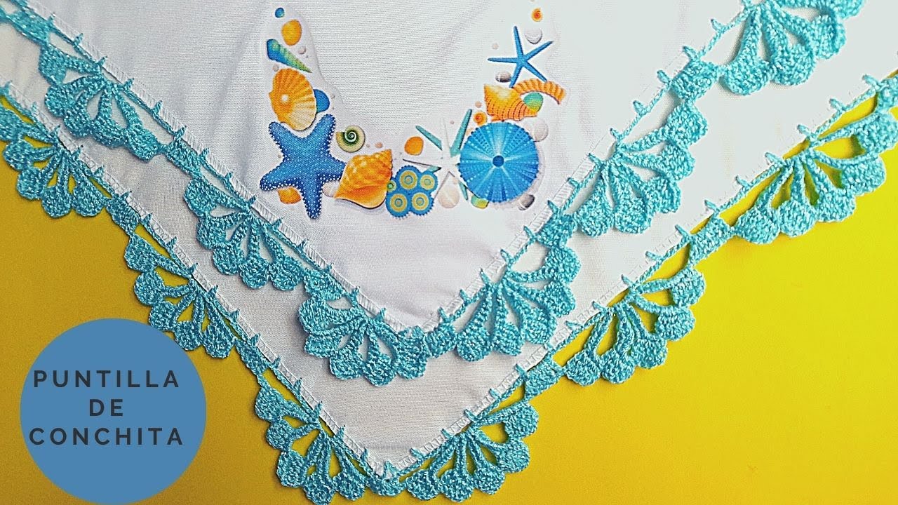 Puntilla de Conchitas a Crochet + Es muy FÁCIL de tejer 😉 @Tejiendo con Sol
