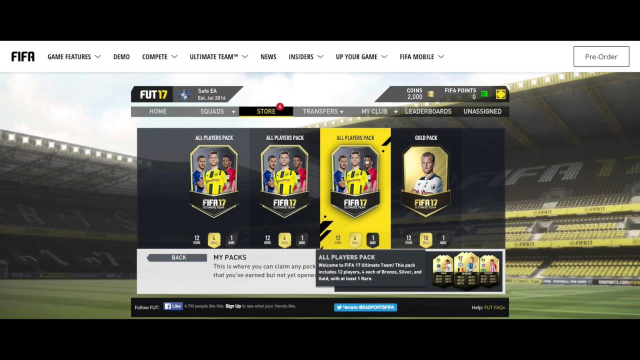 FIFA 17 WEB APP PACKS !!! 0-100K ??!! LETS GOOOOO