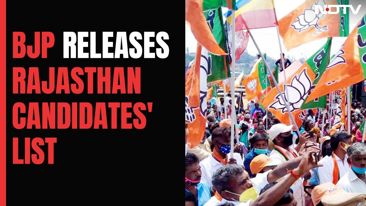 7 MPs Among BJP's First List Of 41 Candidates For Rajasthan Polls