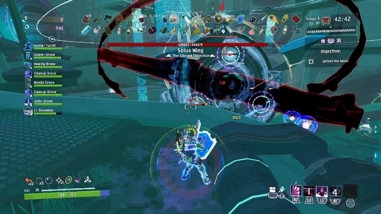 Solus Wing boss fight (RoR2: The Alloyed Collective DLC)