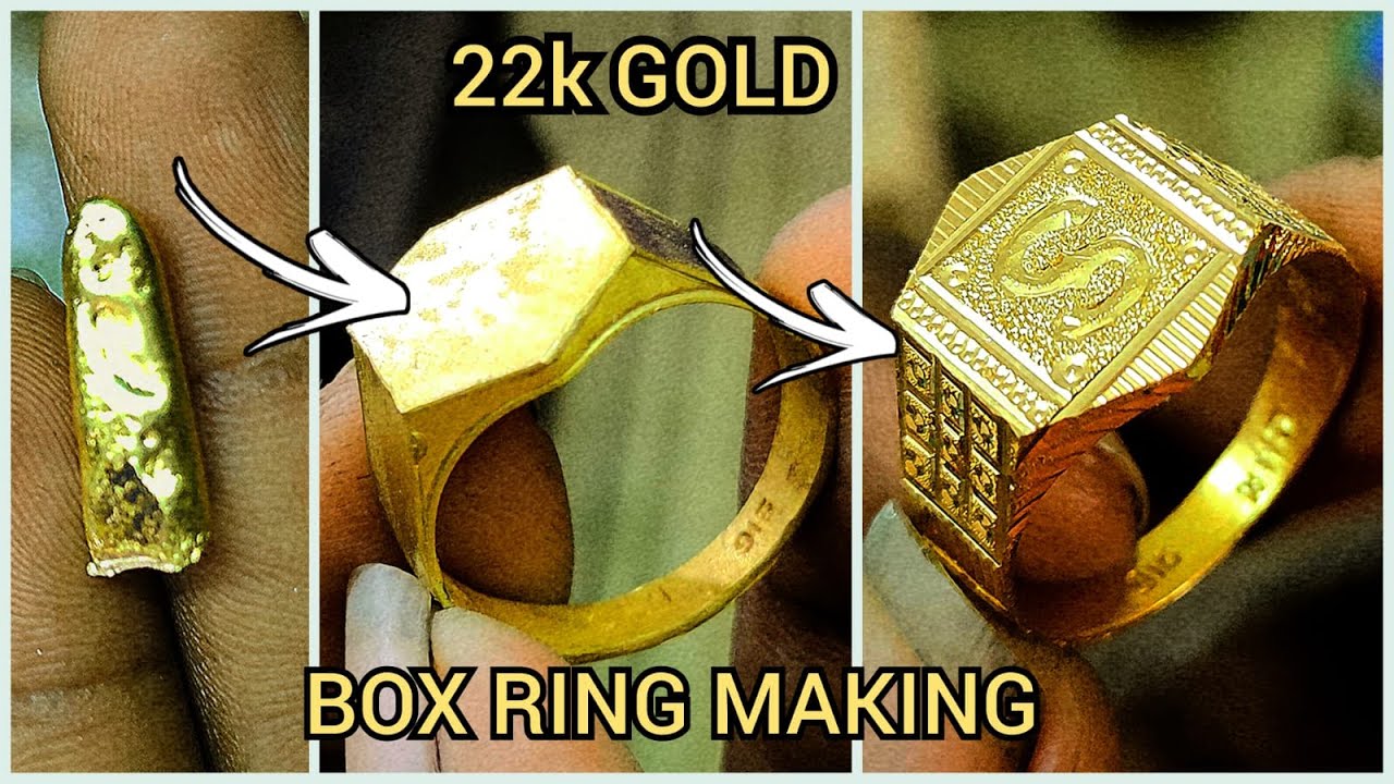 How Gold box Ring is Made || Gold  Ring Making | Signet Ring Making || 24k Gold Ring