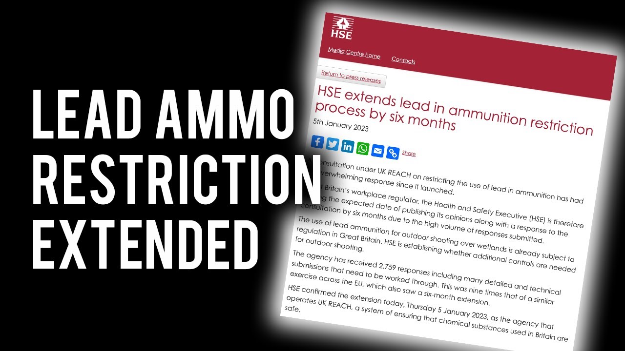HSE Extends Lead Ammunition Ban!