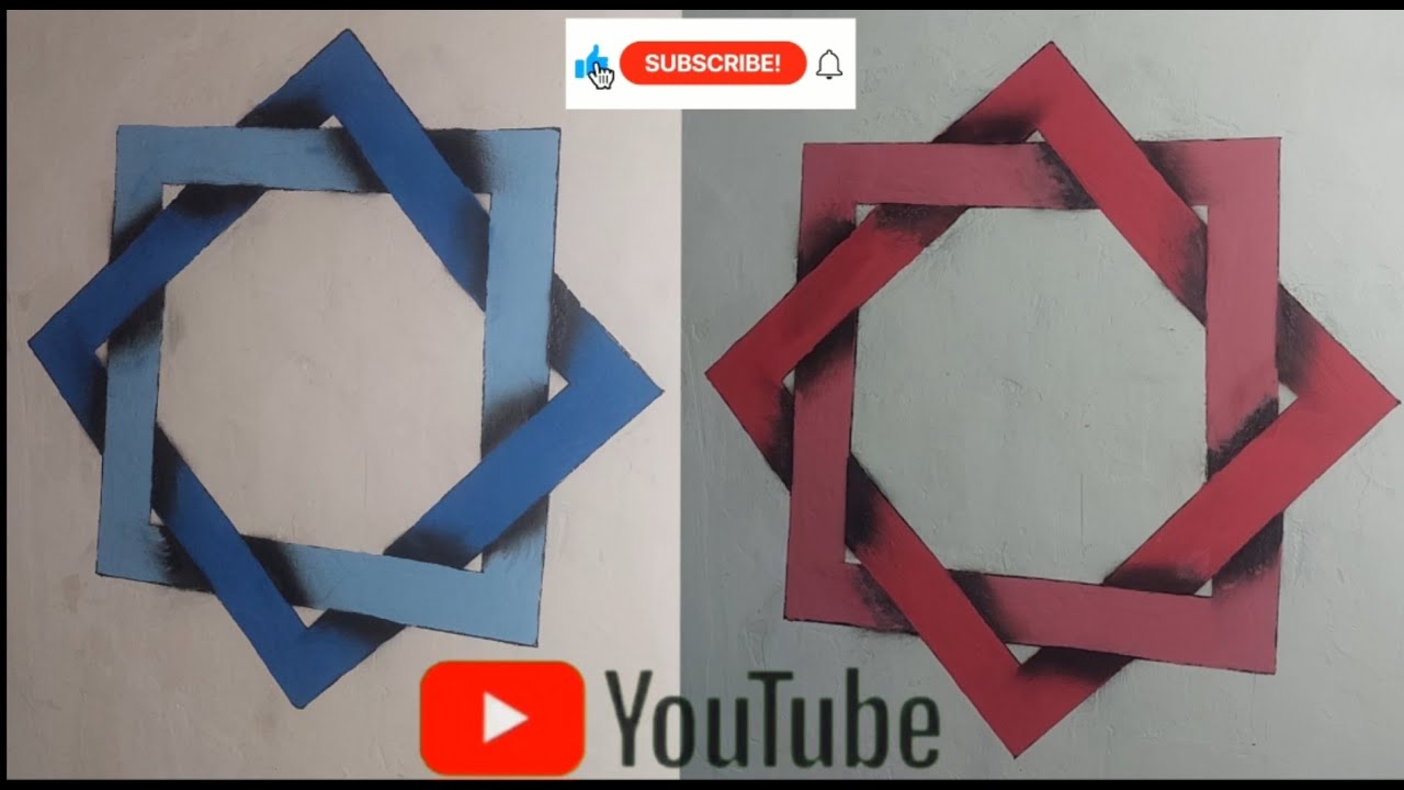 DESAIN CAT DINDING 3D || CAT KAMAR KREATIF || INTERIOR DESIGN || OPTICAL ILLUSION 3D WALL ART PAINT