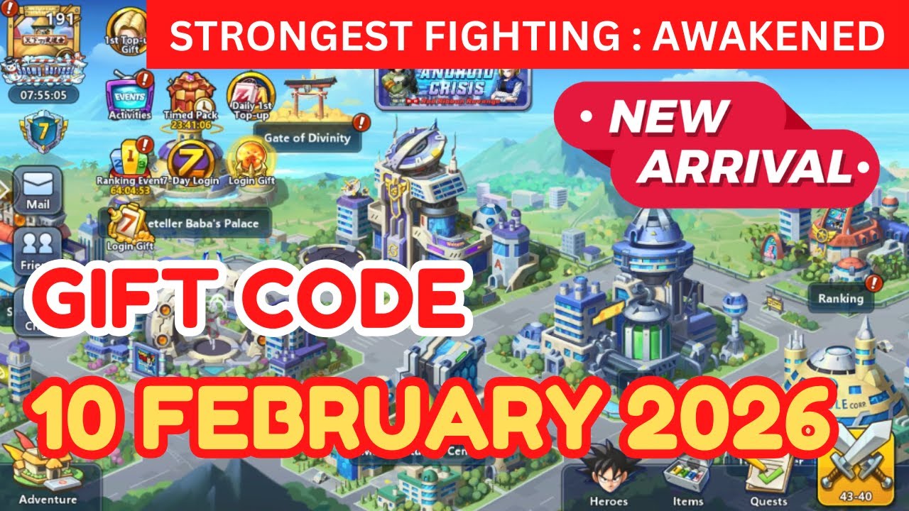 GIFT CODE : 10 FEBRUARY 2026 | STRONGEST FIGHTING : AWAKENED