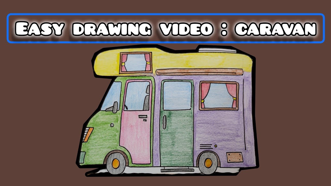 Easy Drawing : Caravan | Step by Step Tutorial | @KalakritArtStudiobyKanika 