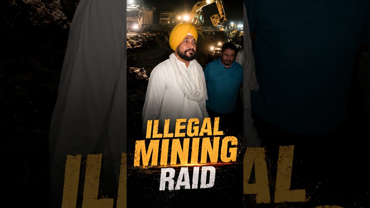Midnight raid exposes ongoing illegal mining on the Satluj River in Nakodar.