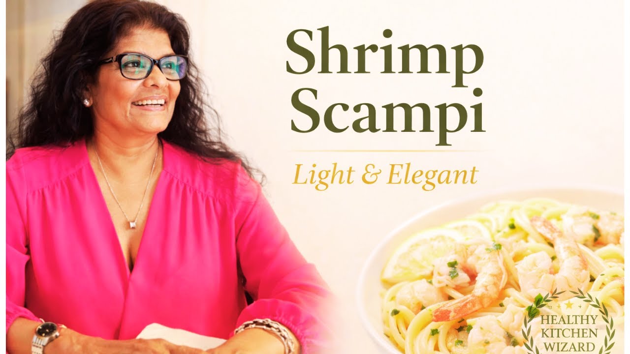 Shrimp Scampi with Linguine-Easy, Elegant & Healthy Pasta Recipe@HealthyKitchenWizard 