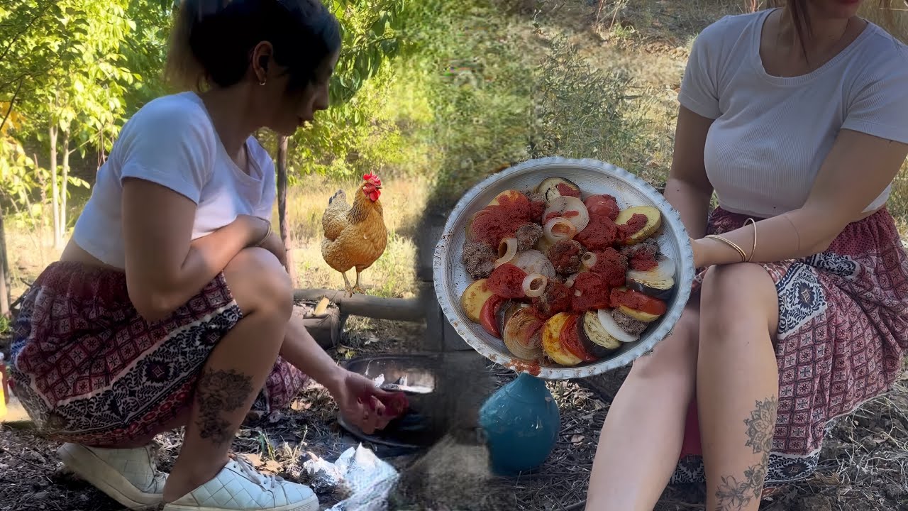 Homemade Vegetable & Meat Stew | Simple Village Cooking