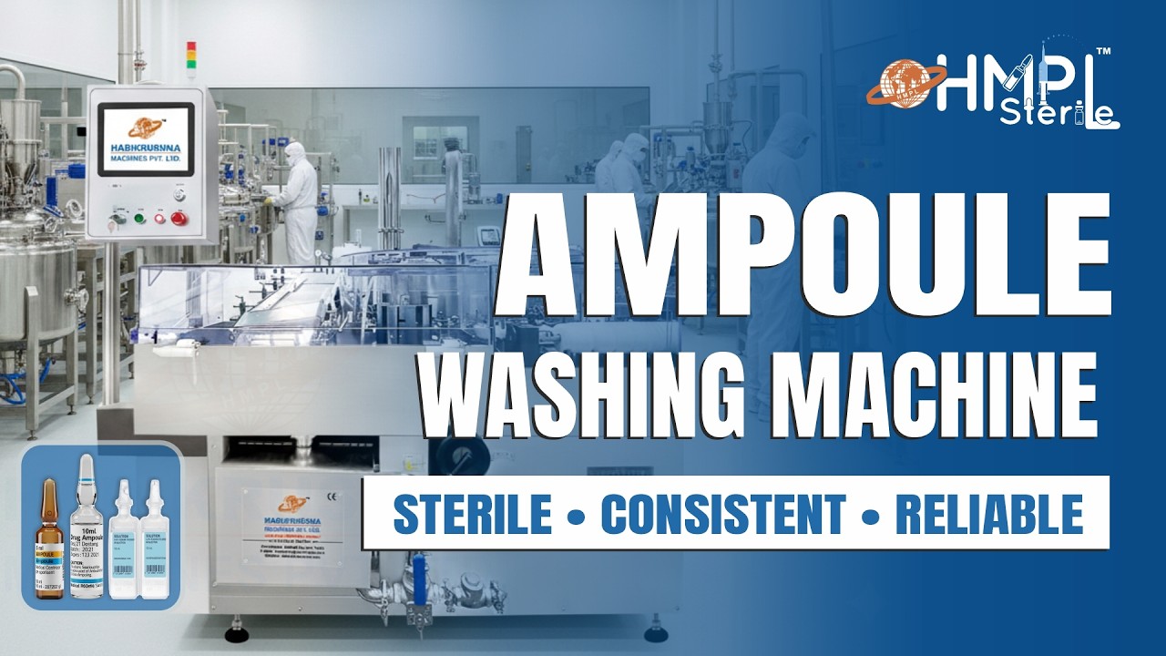 Automatic Rotary Ampoule Washing Machine Manufacturer in India | 400 Ampoules/Min | HMPL Sterile