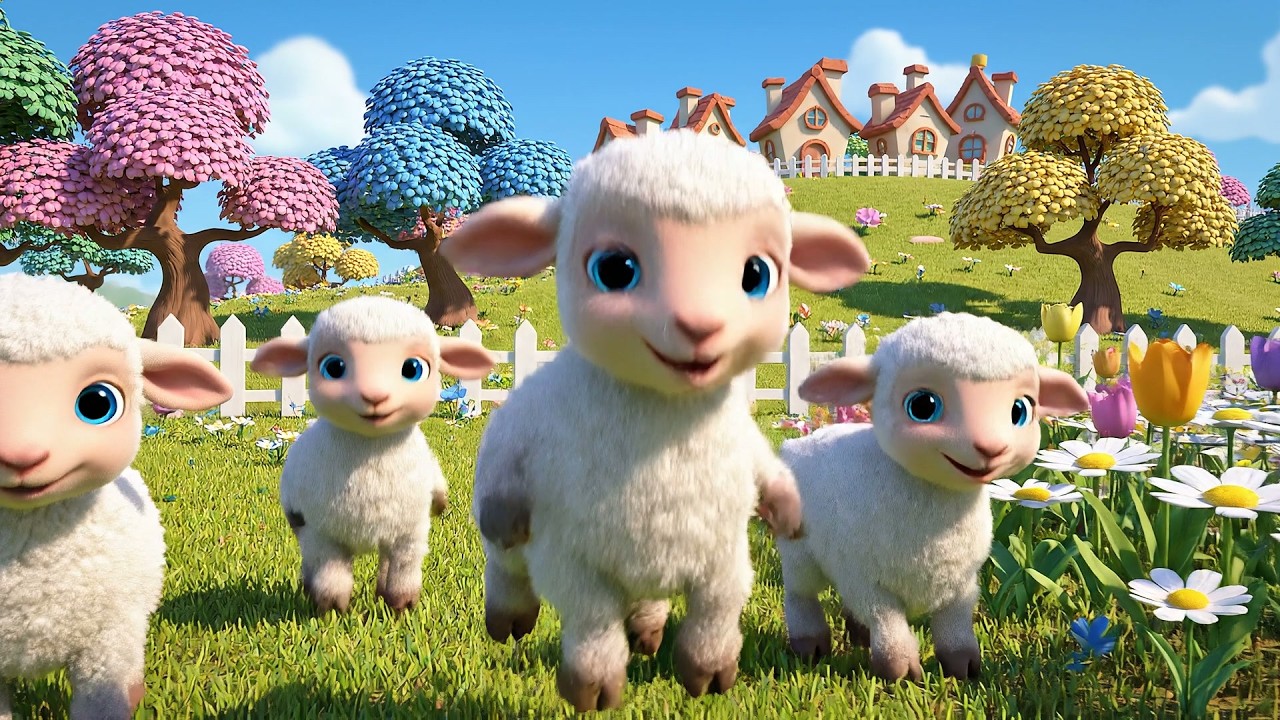 Cinco Corderitos Skip Skip Skip 🐑 | Canciones Infantiles y Números para Niños