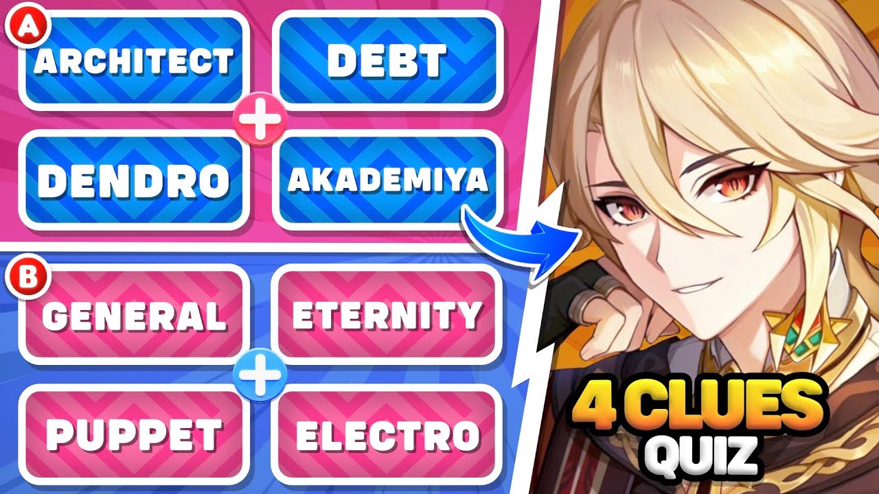 GUESS THE GENSHIN CHARACTERS BY 4 CLUES 🔍🕹️| GENSHIN IMPACT QUIZ