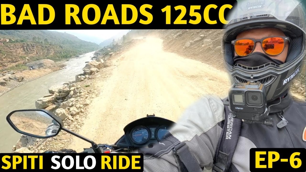 NARKANDA TO RAMPUR BUSHAHR NOT EASY WITH THIS ROAD #spitivalley  #soloride #himachal