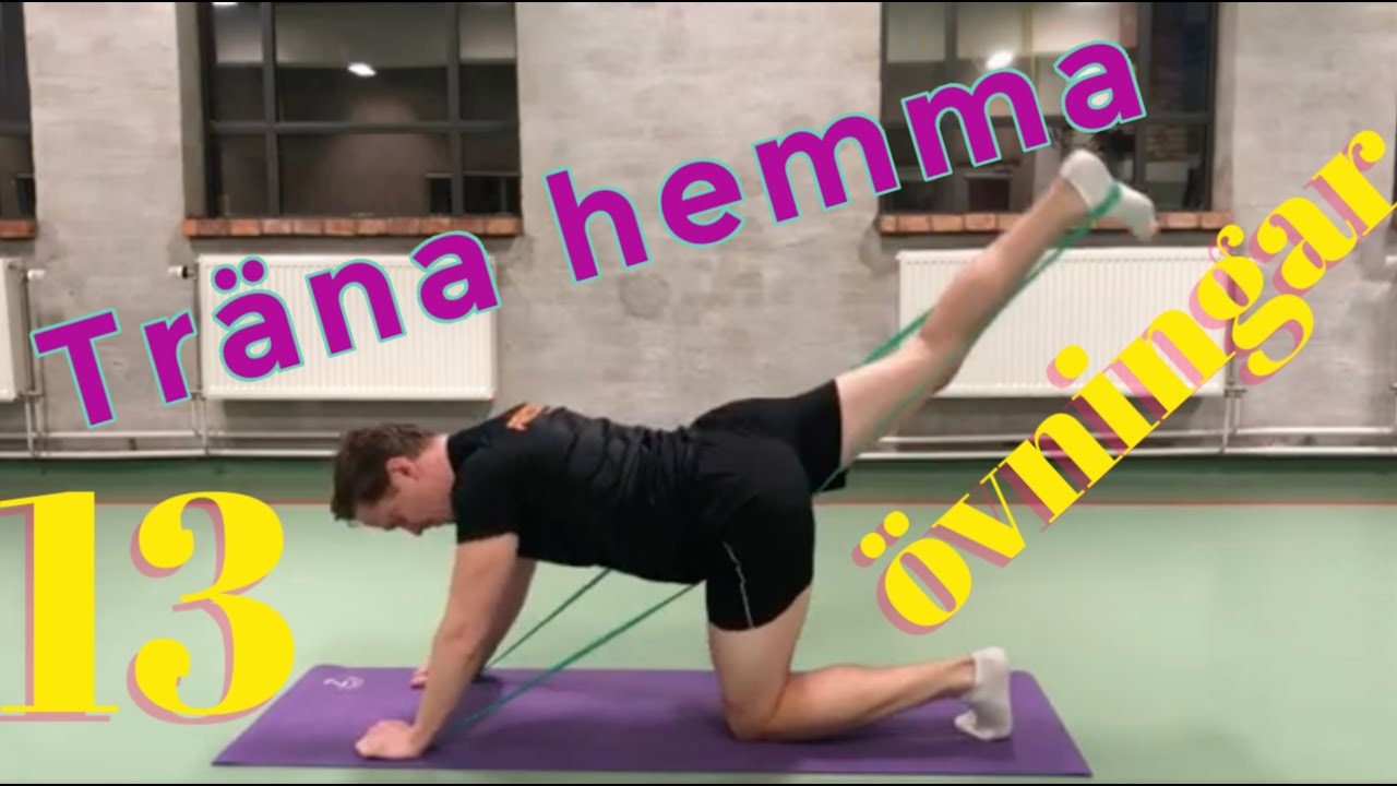 Träna hemma - 13 övningar med matta och gummiband!