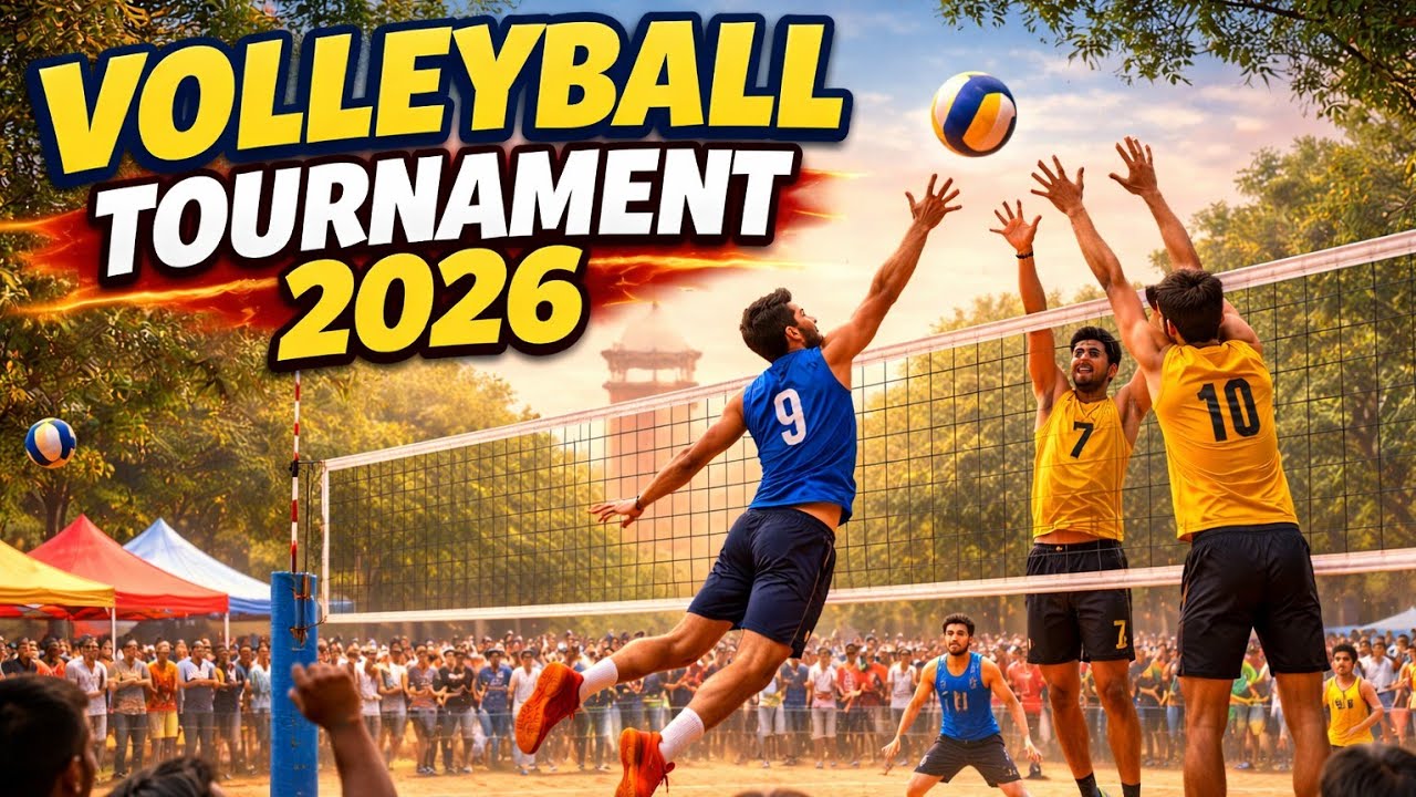 Grand Volleyball Tournament 2026 in Ajmal Khan Park Karol Bagh #volleyball #game 