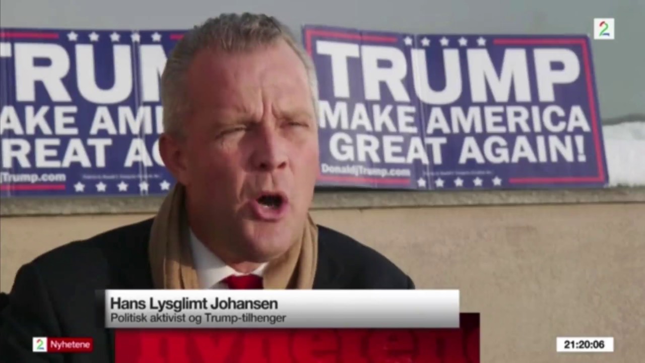 Hans Lysglimt Johansen om valget av Trump på TV2 nyhetene