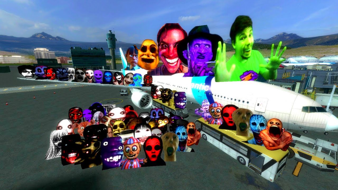 Boss Alfie Nextbots Family - Airport map (Gmod)