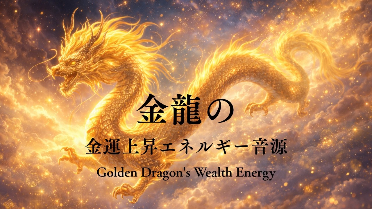【10分聴くだけ】金龍の金運上昇エネルギー🐲💰富を引き寄せ、幸運が巡る | Golden Dragon's Wealth Energy: Attract Prosperity 10min