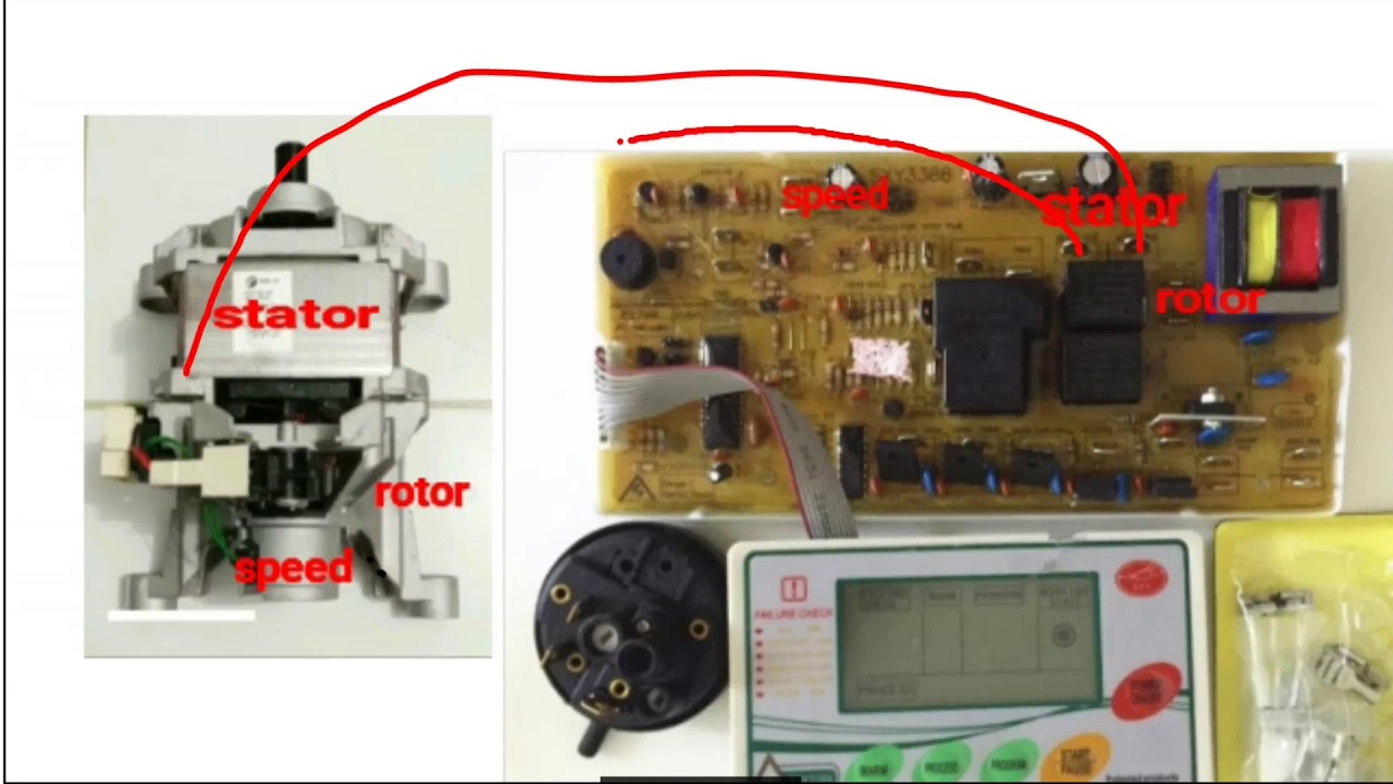 merubah Mesin Cuci Front Loading dengan modul SXY3388 universal