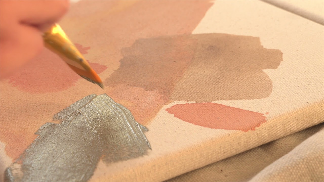 Painting with Acrylic on Raw Canvas While Listening to Lofi Music