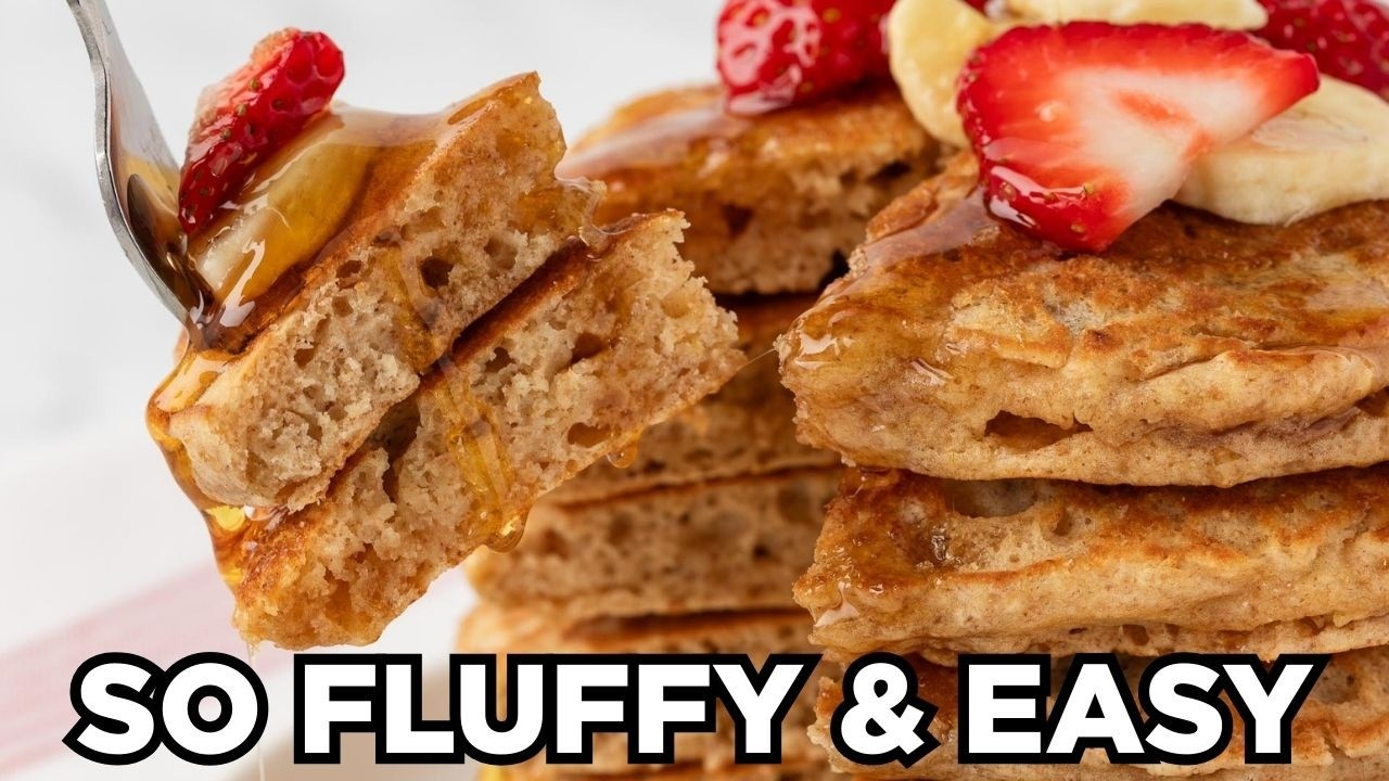 Fluffy 100% Whole Wheat Pancakes | Pancake Recipes by MOMables
