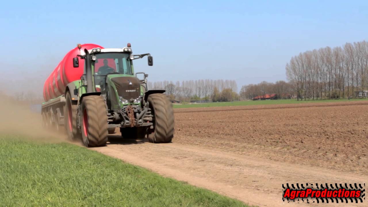 Mest uitrijden Fendt 930/939/718 Traktoren &ndash; G&uuml;lle fahren&ndash; Manure injection - Slurry spreading -