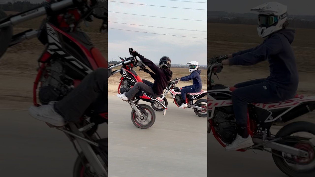 Beta rr 125 LC 2022 wheelie with bro #betarr125lc #motorcycle #supermotorbikes #ktmexc125 #beta