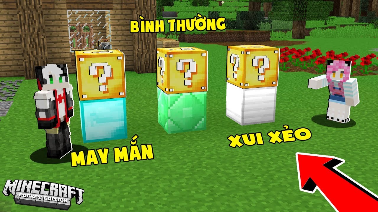 THỬ THÁCH ĐẬP LUCKY BLOCK MAY MẮN VÀ LUCKY BLOCK XUI XẺO*REDHOOD TROLL MỀU BẰNG LUCKY BLOCK XUI XẺO