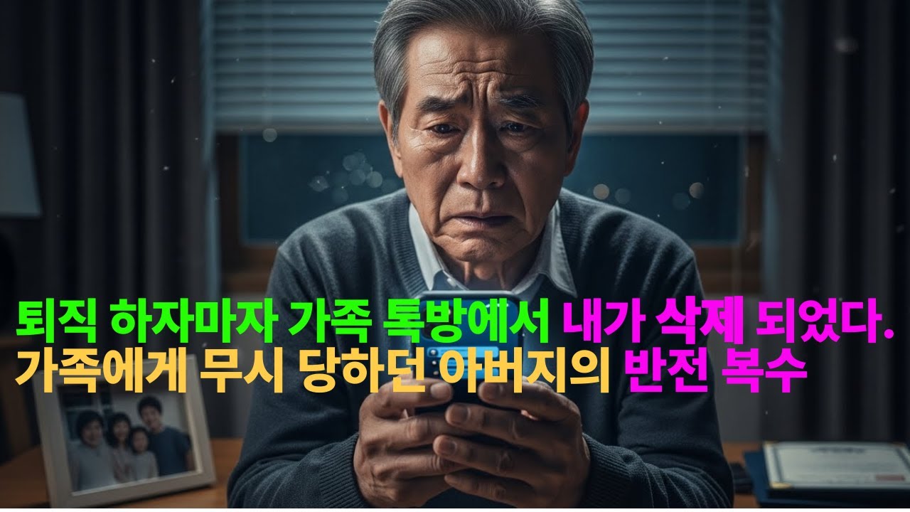퇴직하자마자 가족 톡방에서 내가 삭제되었다. 가족에게 무시 당하던 아버지의 반전 복수
