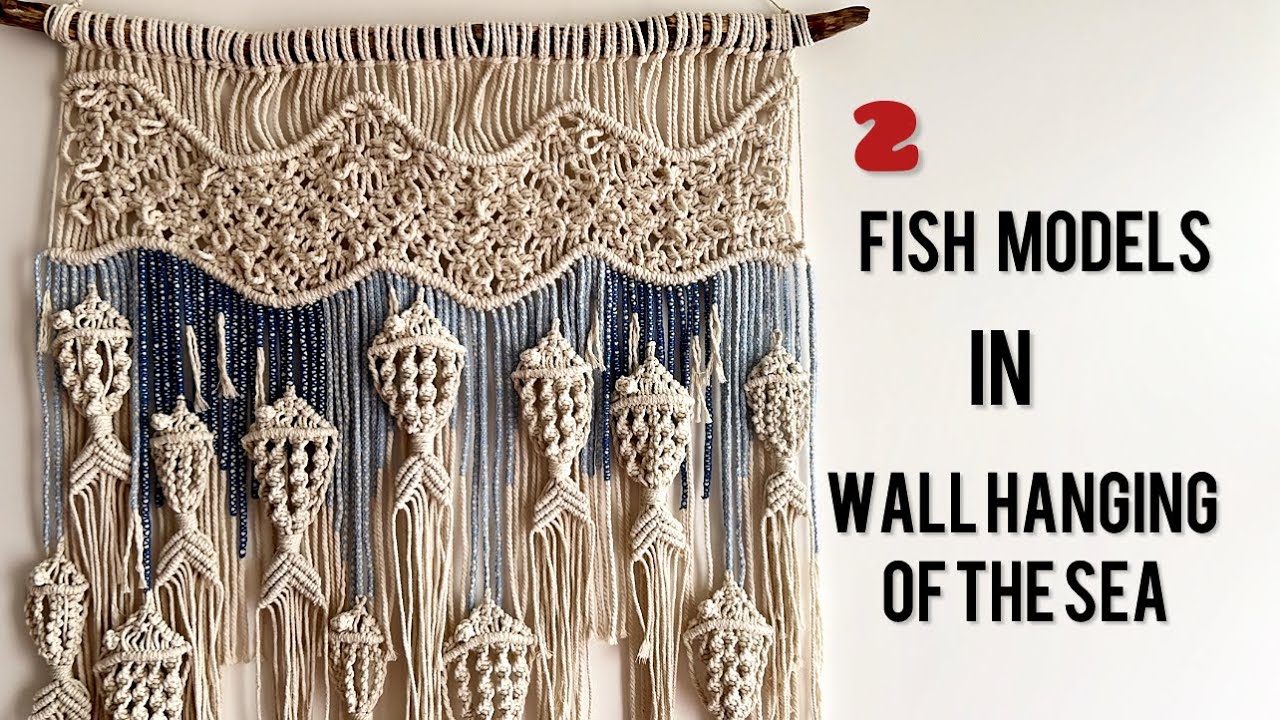 New macrame pattern | macrame fish wall hanging | Fish macrame