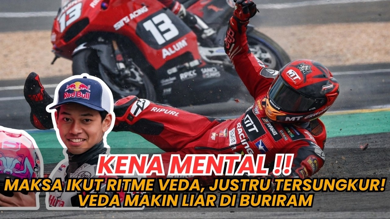 NIAT KEJAR VEDA !! PEMBALAP INI CRASH KARENA SETUP MOTOR BERMASALAH DI TES MOTO3 THAILAND HARI INI