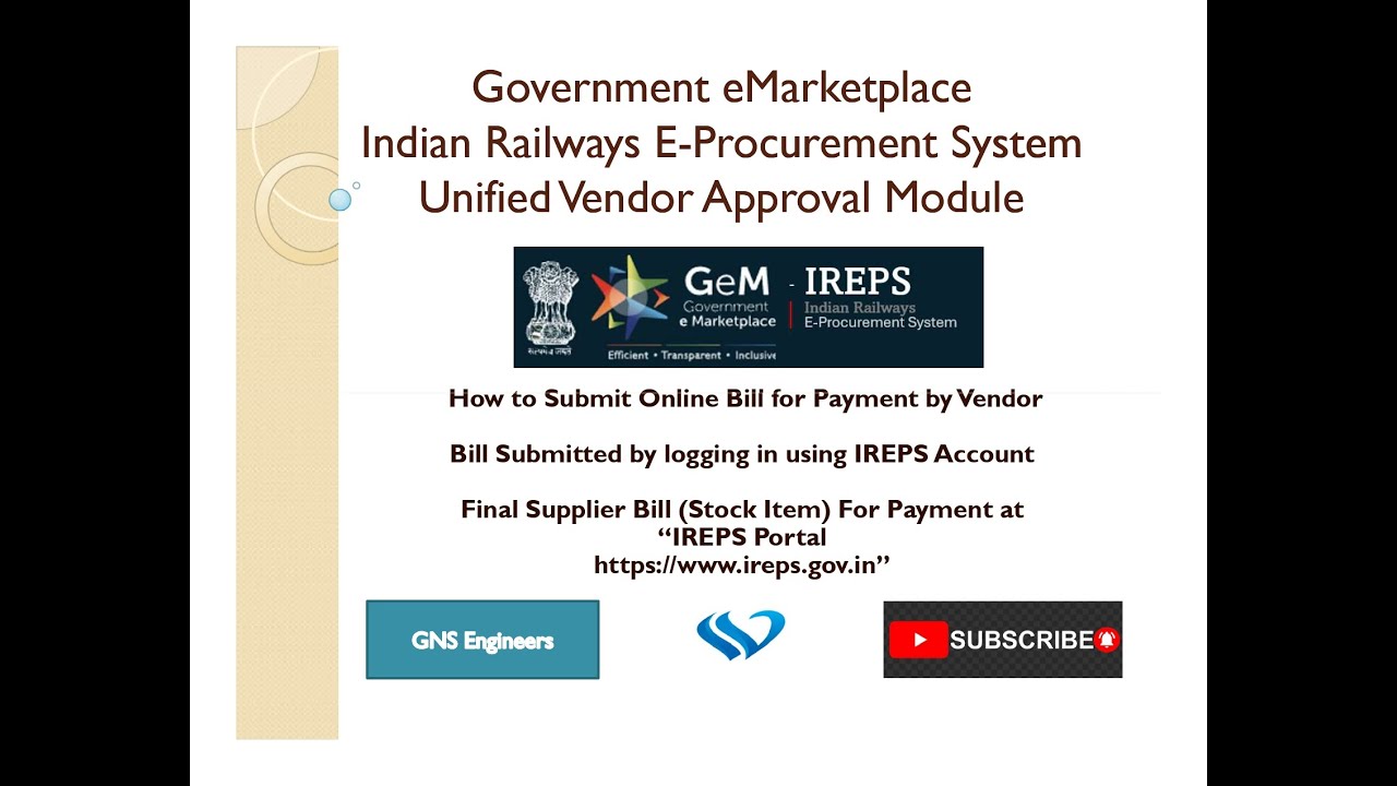 How to Submit New Bill Online for Payment at IREPS Portal | Stock Item for (Goods & Supply) | Part 1