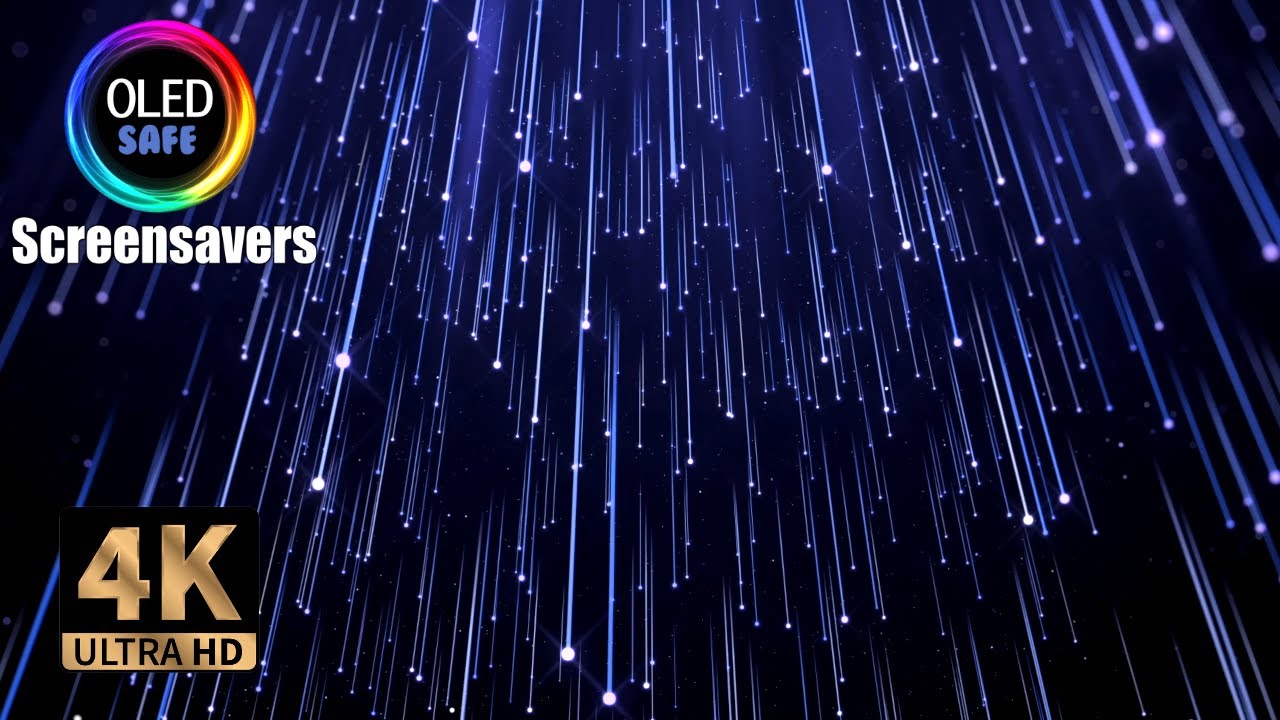 Falling Particles Multi-Colored Screensaver  (No Sound) - 8 Hours - 4K - 60FPS - OLED Safe