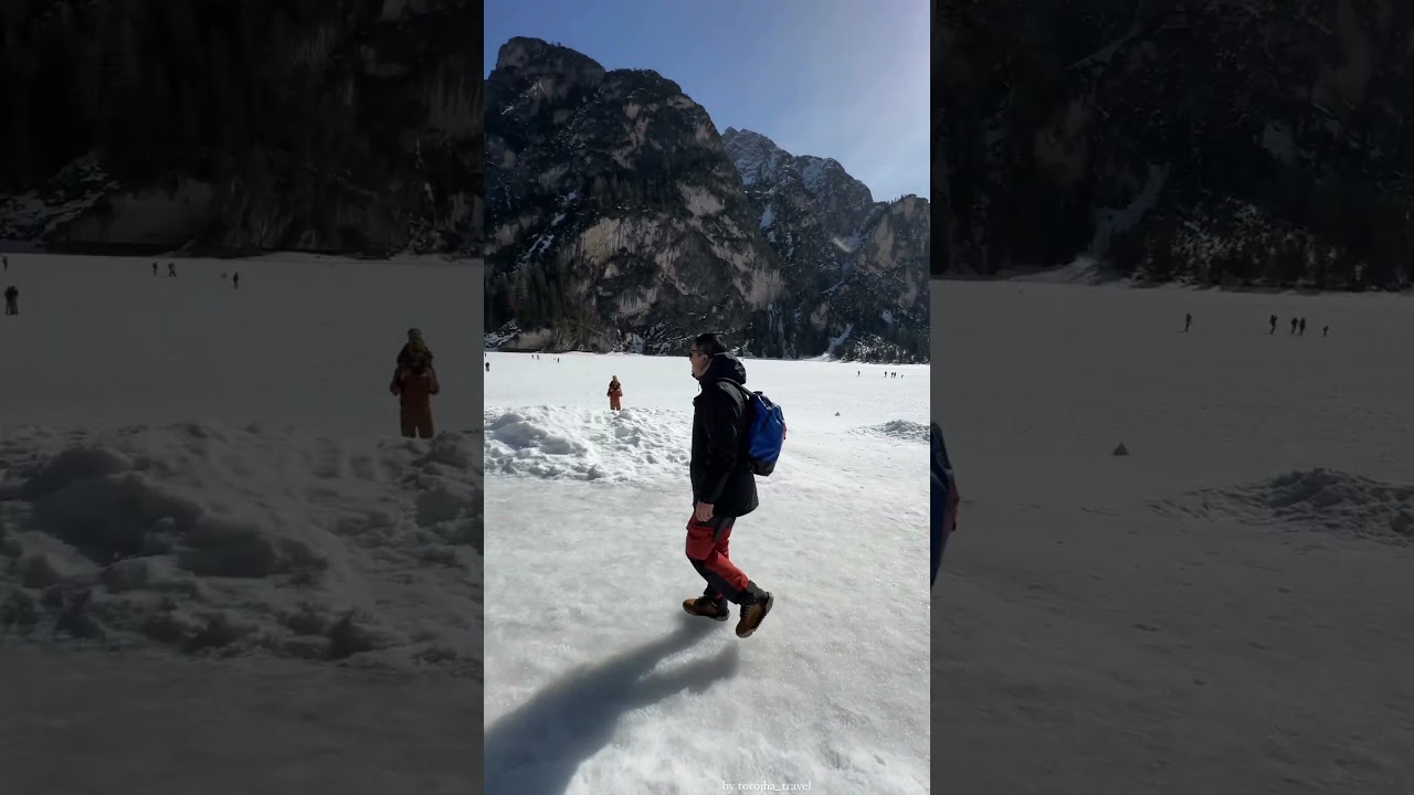Lago di braies Italy Dolomiti ✨epic Marzo 2025 #nature #dolomiti #lagodibraies #viajar  #italia