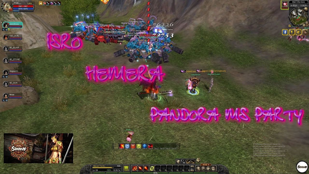 Silkroad İsro Hemera Serveri 45Dakkaya +33 Lv Kasma !!! Ağır Pandora Ms İçerir!