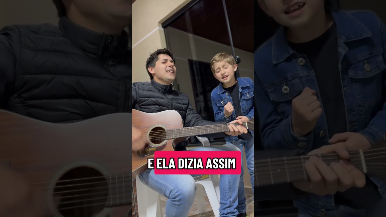 Louvor pai e filho! Coisa maravilhosa 🩵🙌🏻  #louvor #gospel #aovivo #vozeviolao #acustico #musica