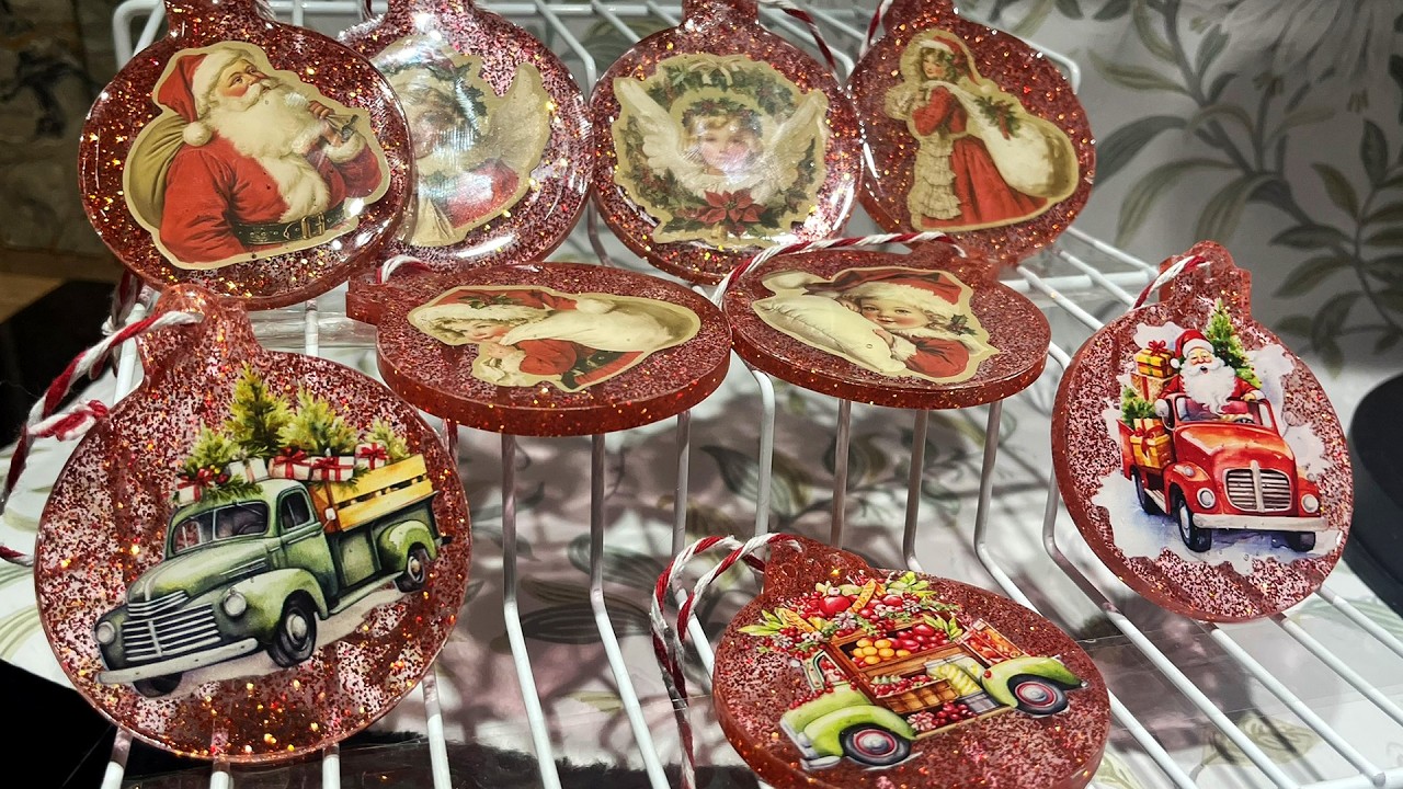 Crafting Gorgeous Vintage Resin Christmas Ornaments!