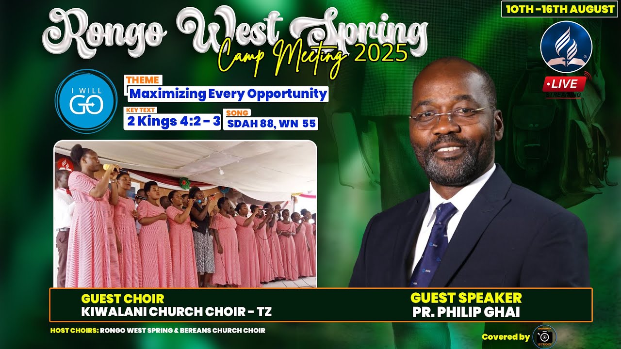 DAY 2: RONGO WEST SPRING CAMP MEETING 2025 | KIWALANI CHURCH CHOIR - TZ | GRANDMAX STUDIO 0740749763