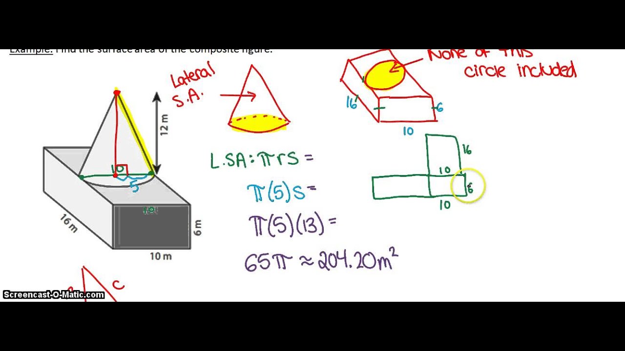 Surface Area of Composite Shapes