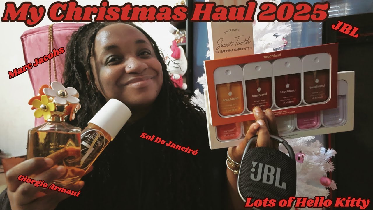 My Christmas Haul 2025❄️ | Sol De Janeiró, Marc Jacobs, JBL, Giorgio Armani, Hello Kitty & More!!!