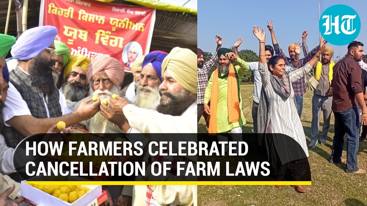 Jalebis, crackers, bhangra: Watch how farmers shared joy over repeal of three farm laws