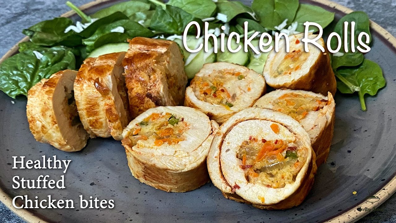 Healthy Chicken Rolls | Stuffed Chicken recipe| Chicken Snack Recipe | Stuffed Chicken Breast Recipe