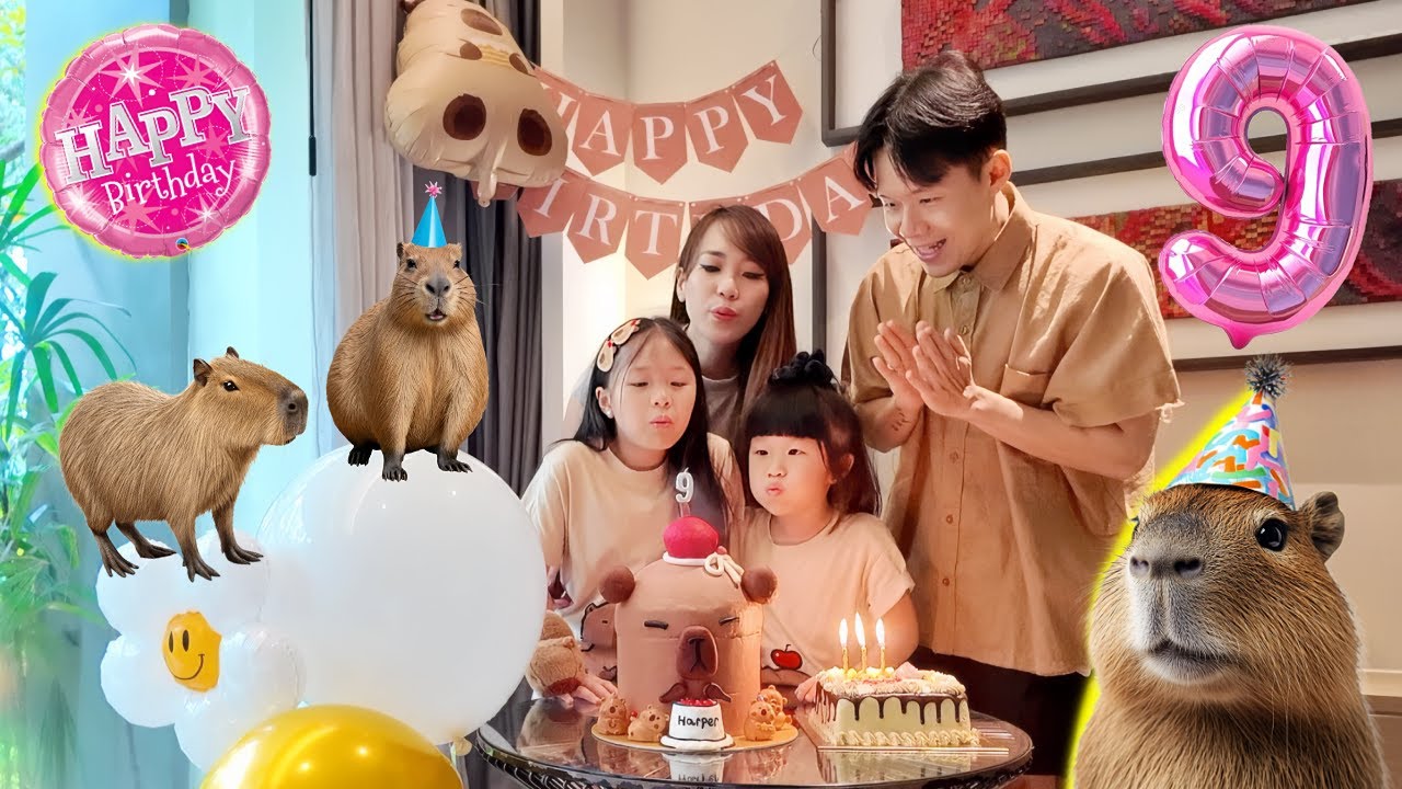 Kejutan Ulang Tahun Capybara dan Buka Kado Mainan Capybara
