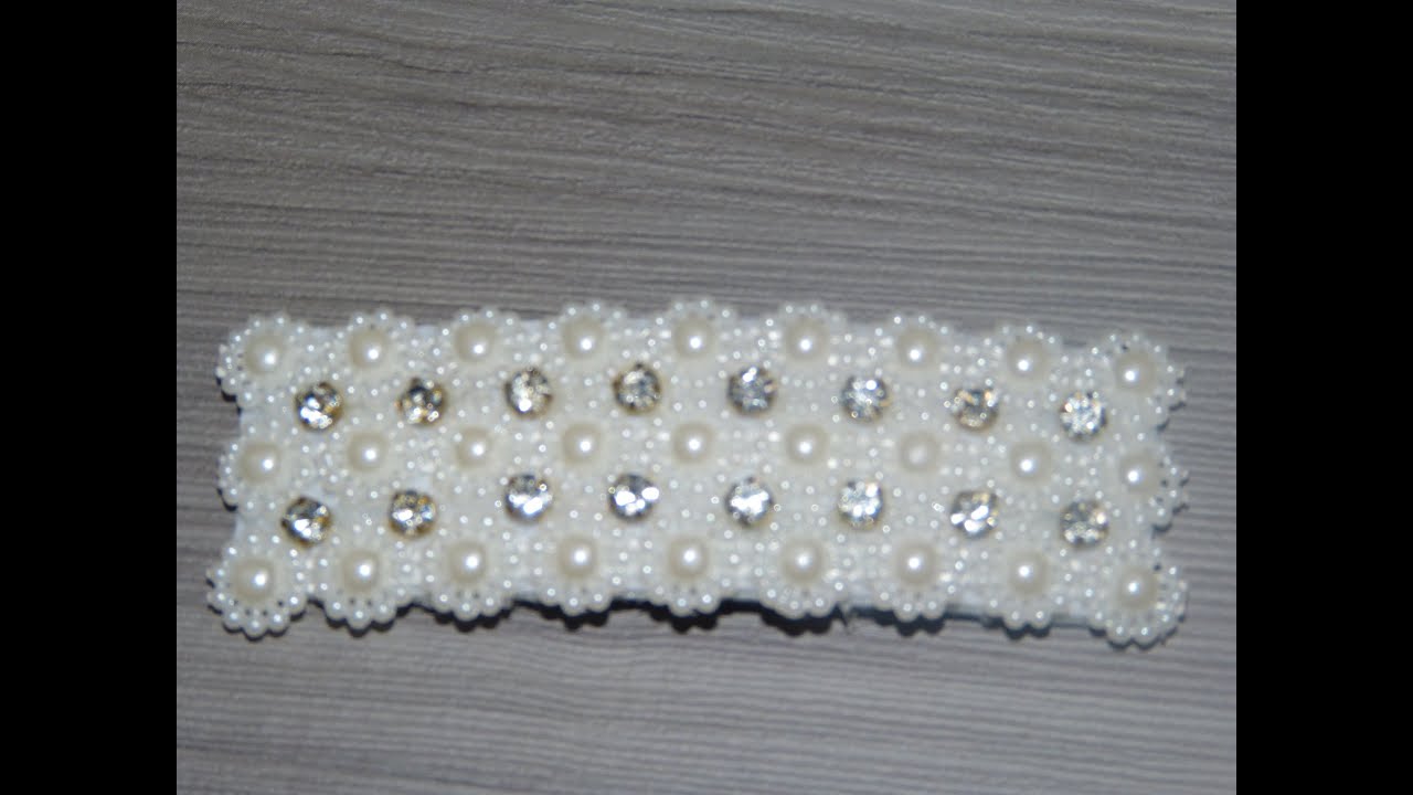 Como decorar ganchos o pinzas con media perla  y strass, Ganchos decorados