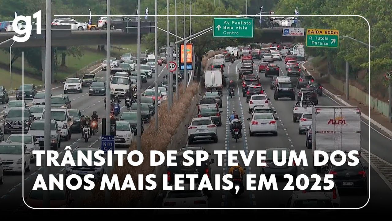 Trânsito de SP teve um dos anos mais letais, em 2025 #g1