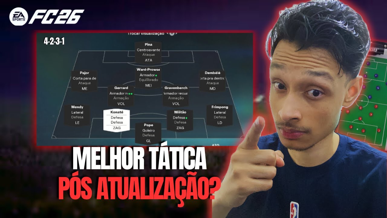 FC 26 | MELHOR FORMAÇÃO E TÁTICA PÓS ATUALIZAÇÃO | ESSA TÁ META 🔥