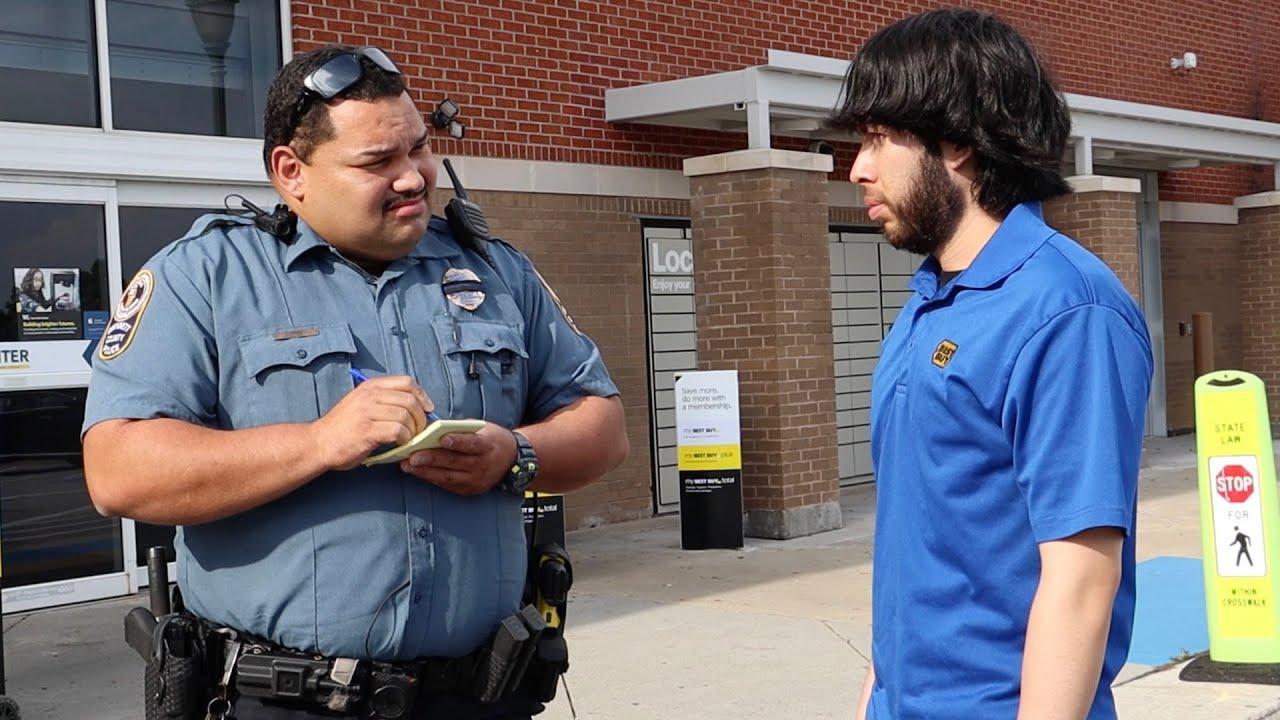 Angry Cop vs Fake Best Buy Employee!