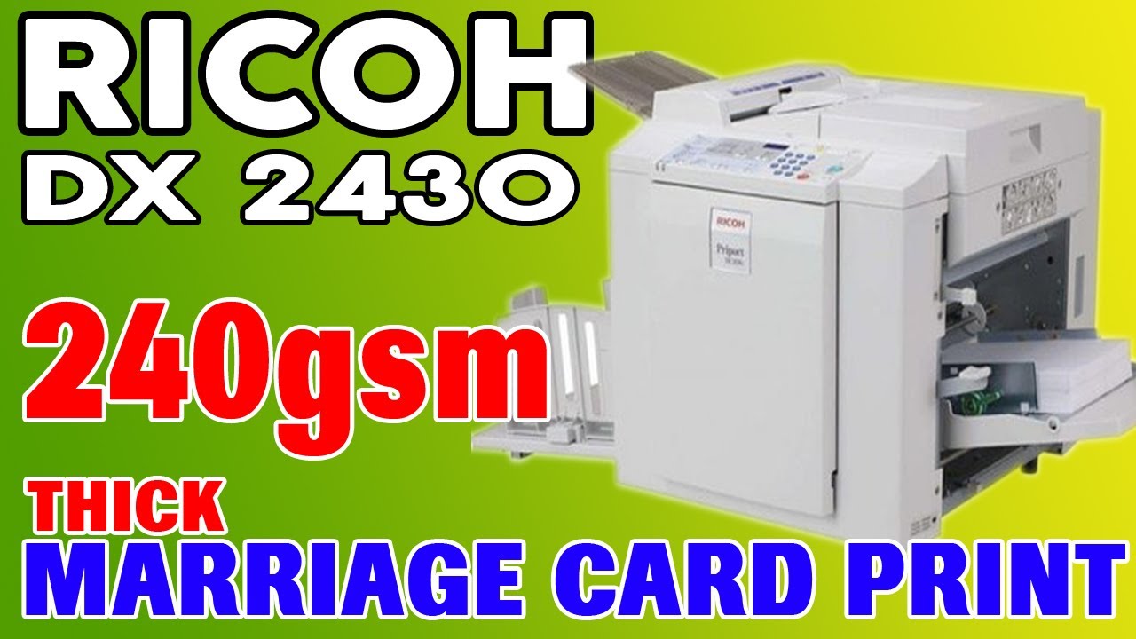 Printing of thick paper in RICOH DX2430