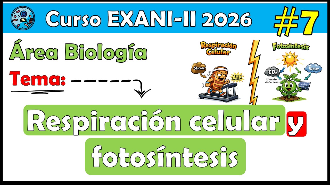 Curso EXANI II 2026 Biología Respiración celular y fotosíntesis #7