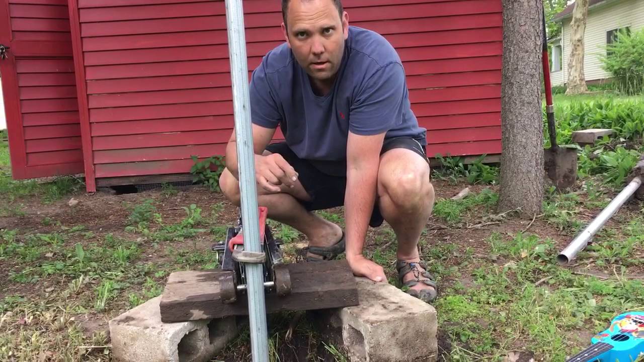 An easy way to remove metal fence posts using items you (likely) already own.